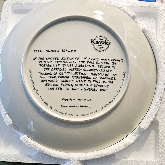 "If I Only Had A Brain" Collector Plate - Picture 2 of 7